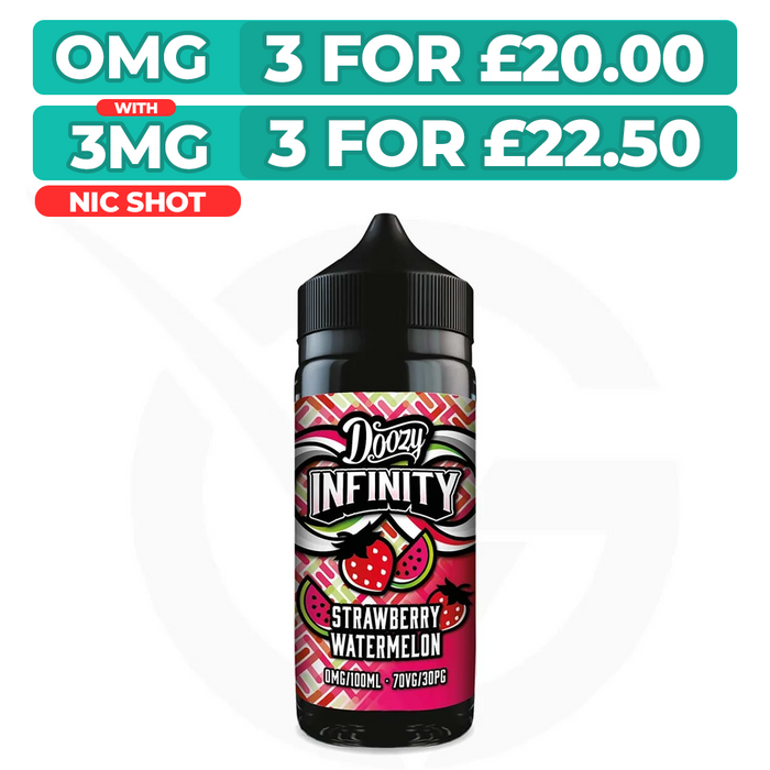 Strawberry Watermelon 100ml Shortfill E-Liquids Doozy Infinity