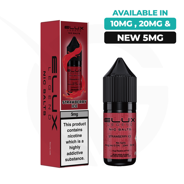 Strawberry Ice 10ml Nic Salt E-Liquid By Elux Legend