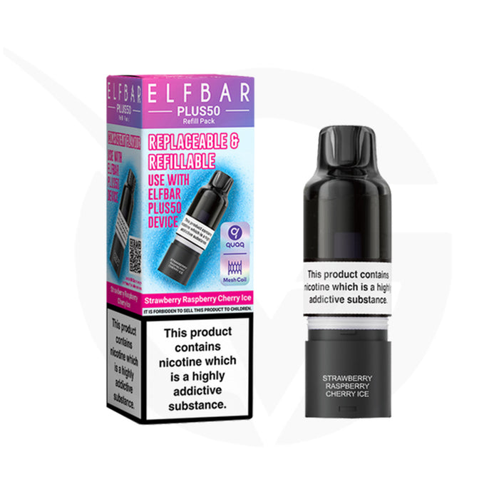 Strawberry Raspberry Cherry Ice Elfbar Plus50 Refill Pods