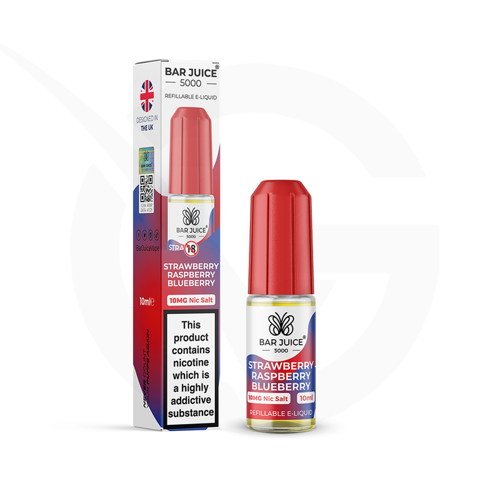 Strawberry Raspberry Blueberry Nic Salt E-Liquid By Bar Juice 5000