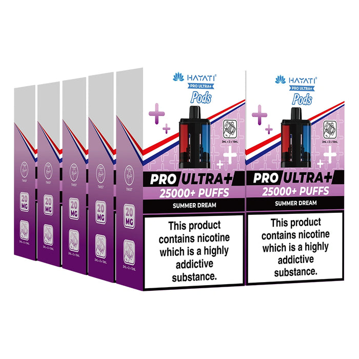 Hayati Pro Ultra Plus 25000 Puffs Pods Box of 5