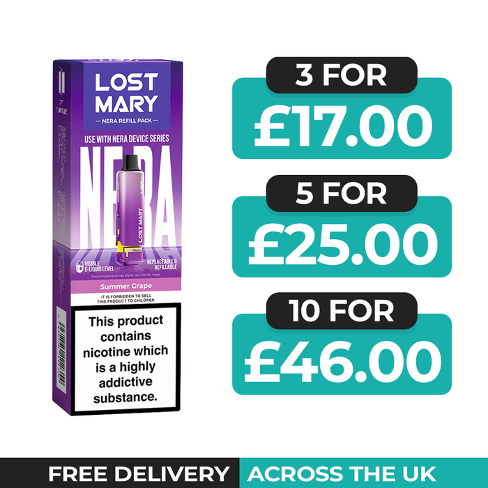 Summer Grape Prefilled Pods by Lost Mary Nera15k + Refill Container