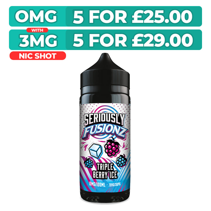 Triple Berry Ice 100ml Shortfill E-Liquid By Seriously Fusionz