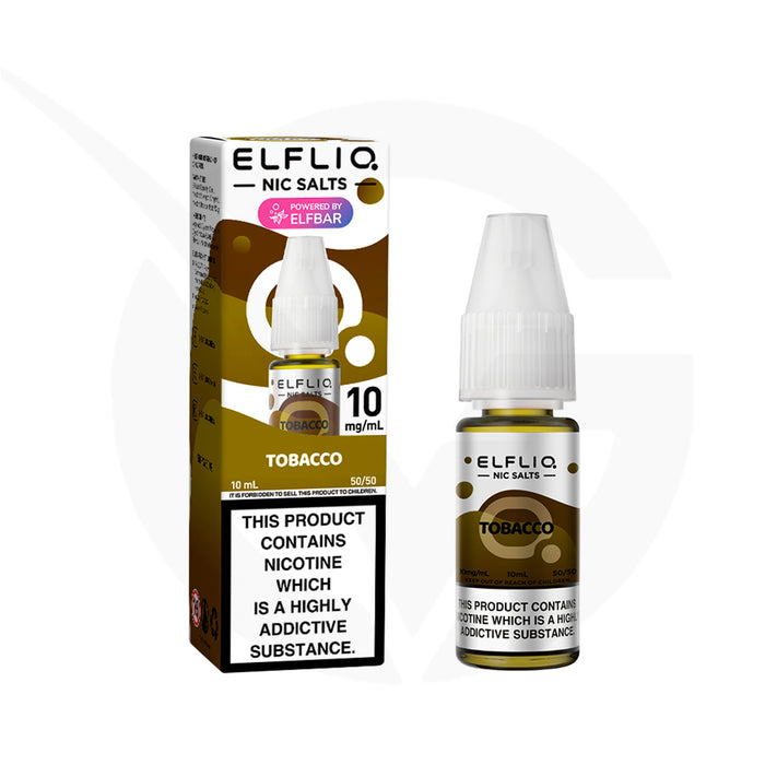 Tobacco 10ml Elfliq Nic Salt E-Liquid by Elf Bar