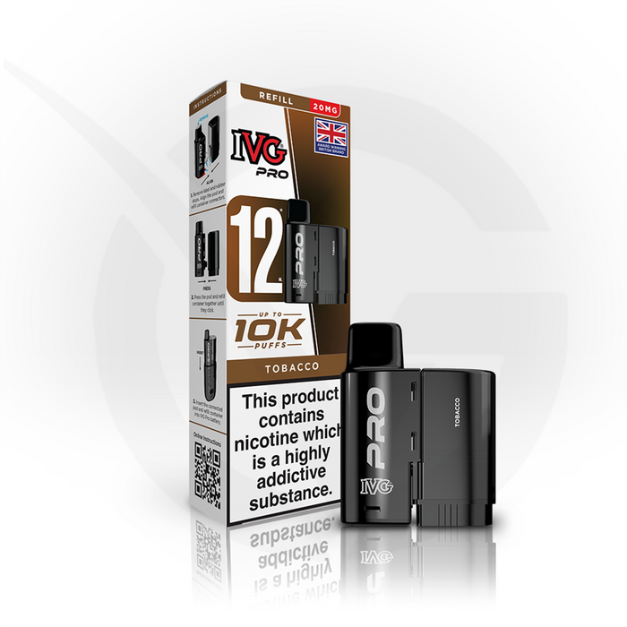 Tobacco Prefilled Pods By IVG Pro + Refill Containers