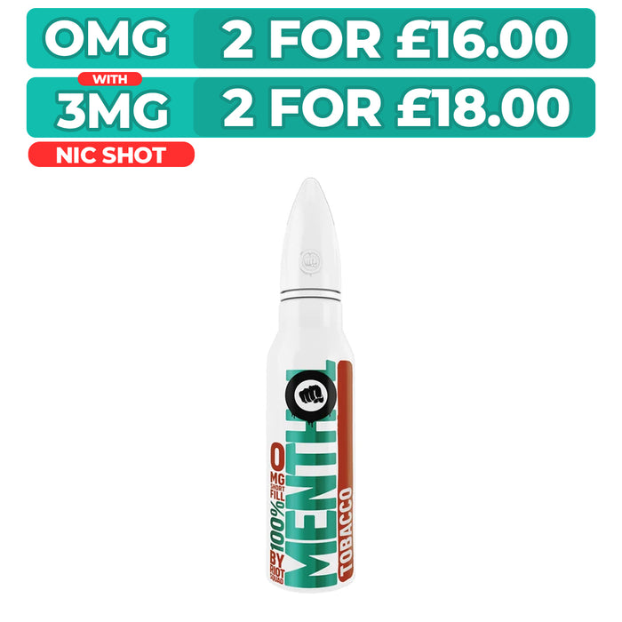 Tobacco 50ml Shortfill E-Liquid by Riot Squad