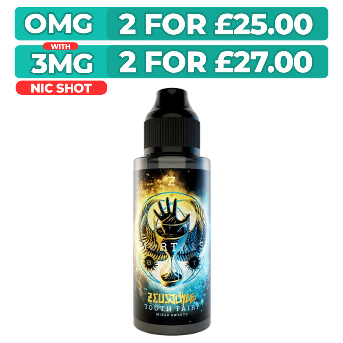 Mortals Tooth Fairy 100ml Shortfill E-Liquid by Zeus Juice