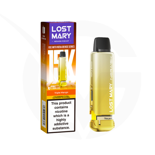 Triple Mango Prefilled Pods by Lost Mary Nera15k + Refill Container
