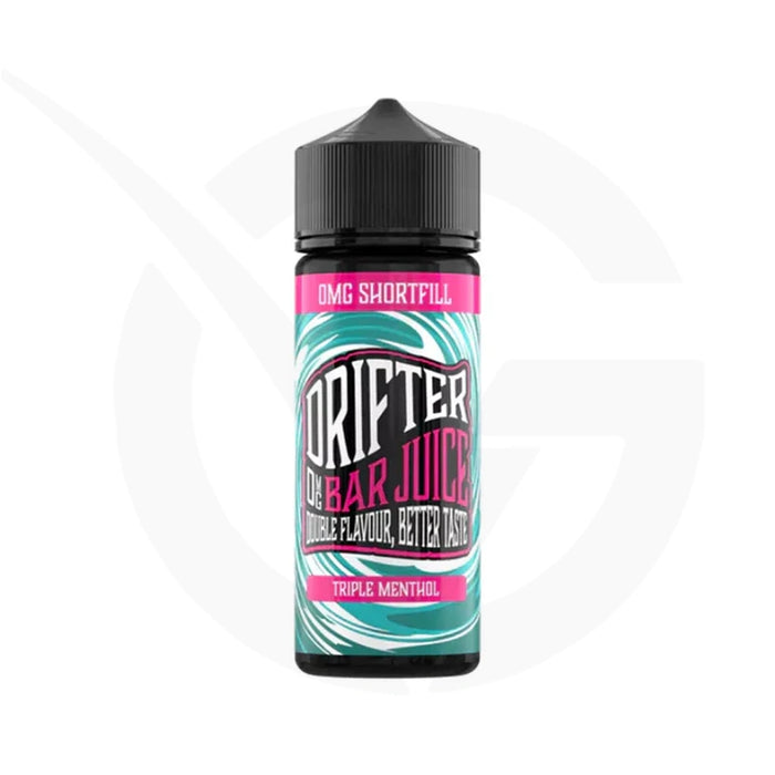 Triple Menthol 100ml Shortfill E-Liquid By Drifter Bar Juice
