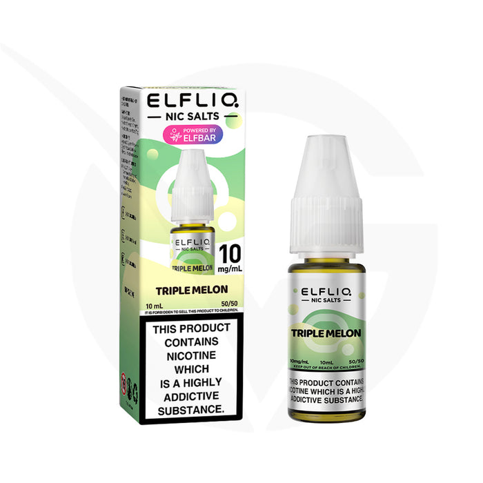 Triple Melon 10ml Elfliq Nic Salt E-Liquid by Elf Bar