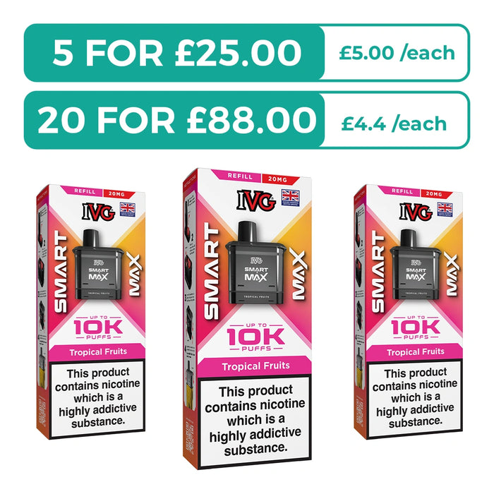 Tropical Fruits Prefilled Pods By IVG Smart Max + Refill Containers