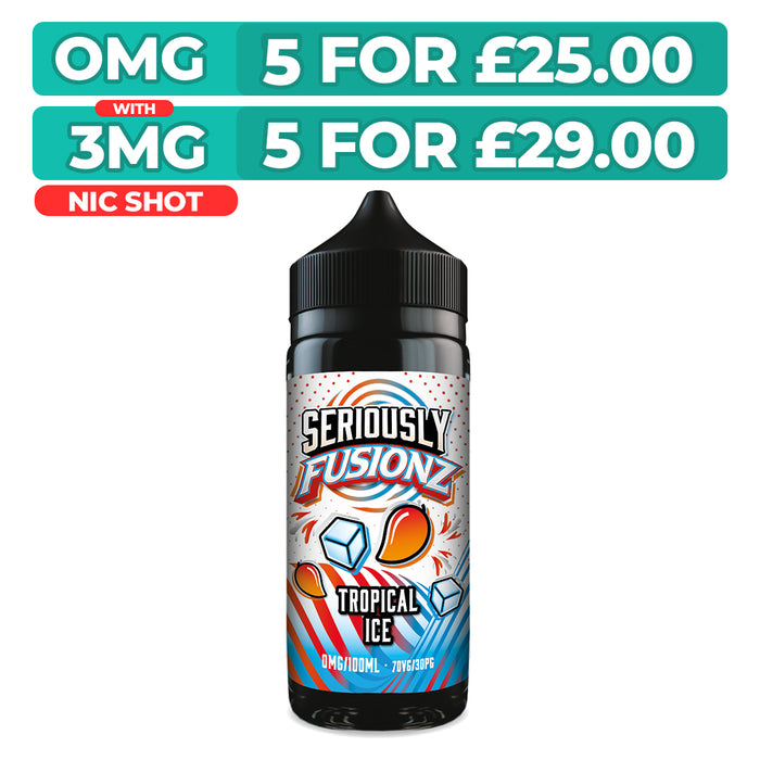 Tropical Ice 100ml Shortfill E-Liquid By Seriously Fusionz
