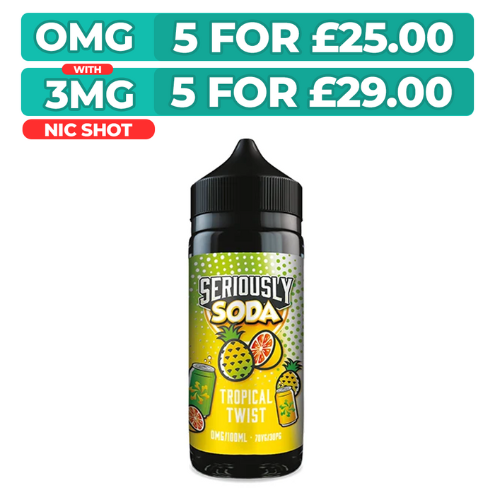 Tropical Twist 100ml Shortfill E-Liquid by Seriously Soda