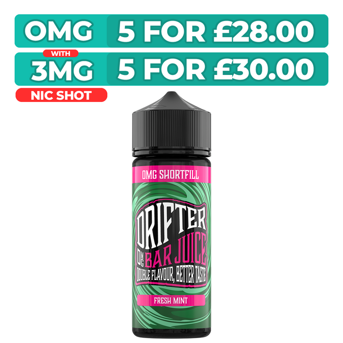 Drifter Bar Juice Fresh Mint 100ml Shortfill E-Liquid