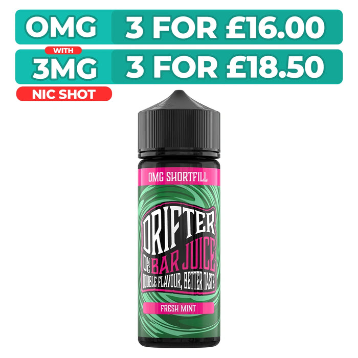 Drifter Bar Juice Fresh Mint 100ml Shortfill E-Liquid
