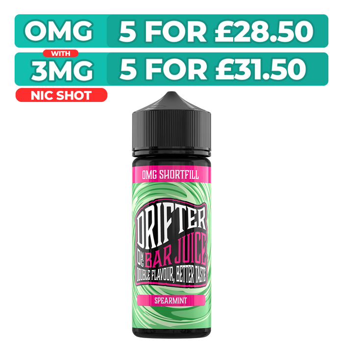Drifter Bar Juice Spearmint 100ml Shortfill E-Liquid