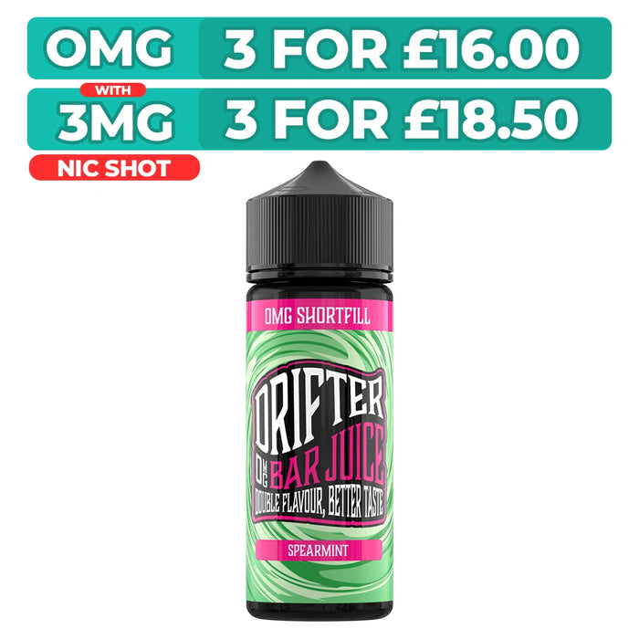 Drifter Bar Juice Spearmint 100ml Shortfill E-Liquid