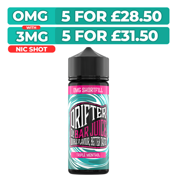 Drifter Bar Juice Triple Menthol 100ml Shortfill E-Liquid