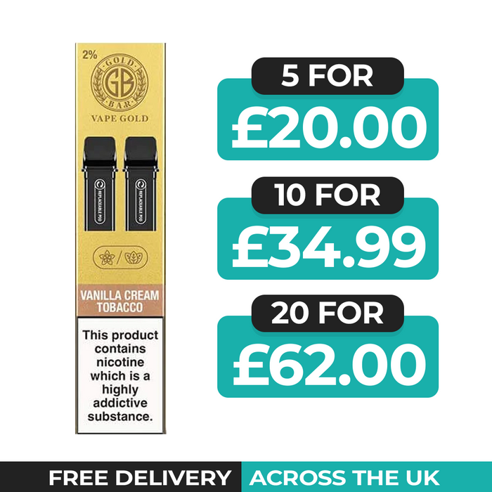 Gold Bar Reload Vanilla Cream Tobacco Refill Pods