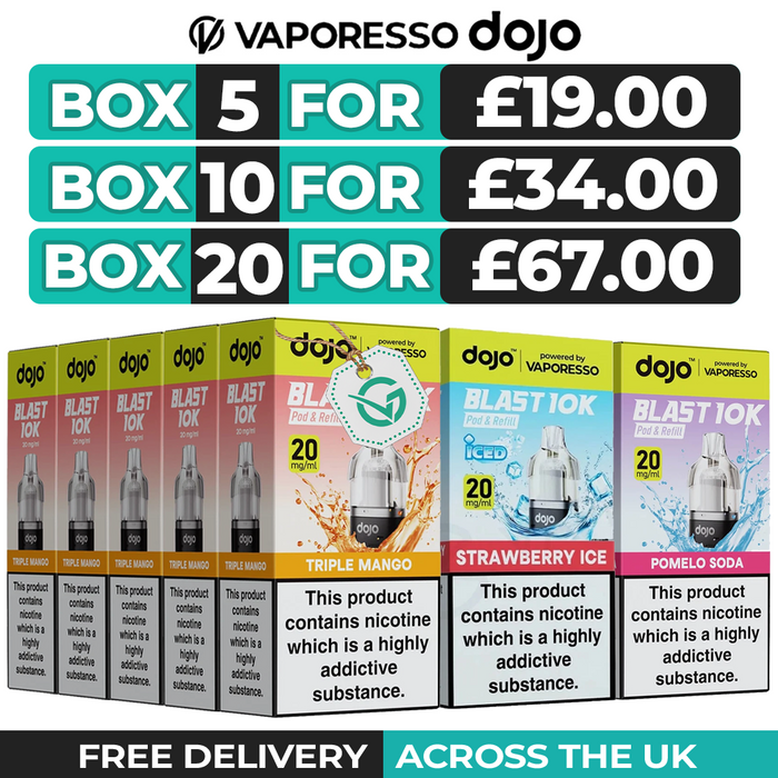 Vaporesso Dojo Blast 10k Refill Pods Box of 5 & 10