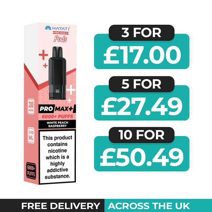 Hayati Pro Max Plus White Peach Raspberry Refill Pods