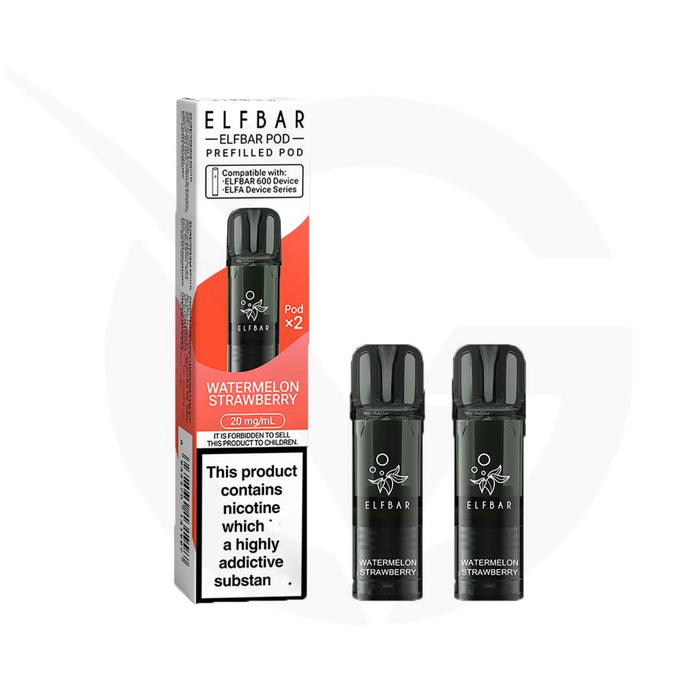 Watermelon Strawberry Prefilled Pods By Elf Bar 600