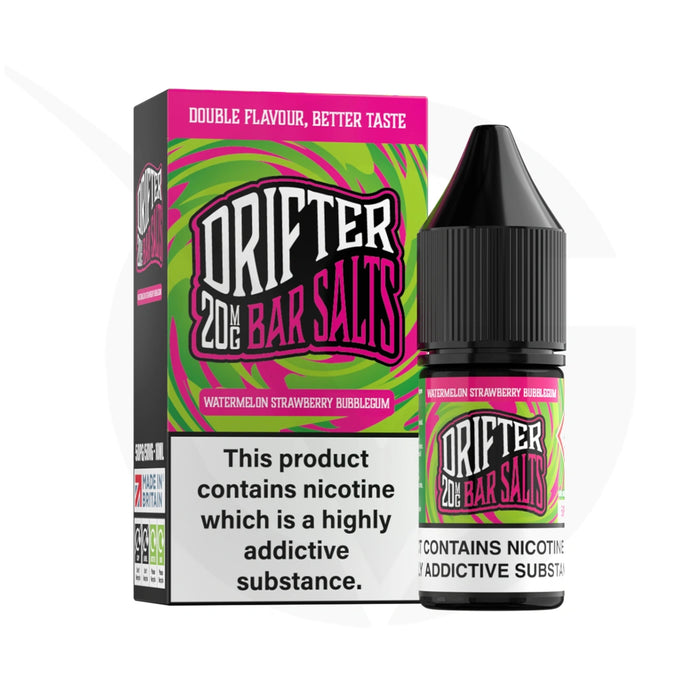 Watermelon Strawberry Bubblegum 10ml Nic Salt E-Liquid By Drifter