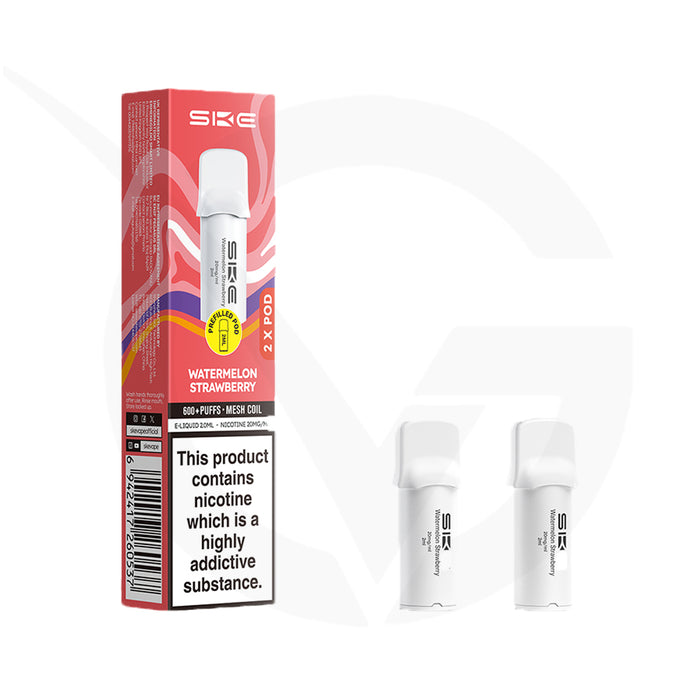 Watermelon Strawberry Crystal 600 Pro Prefilled Pods by SKE