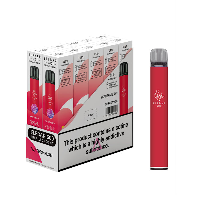 Elf Bar 600 Prefilled Pod Kit - Box of 10 Elf Bar 600 Prefilled Pod Kit - Box of 10