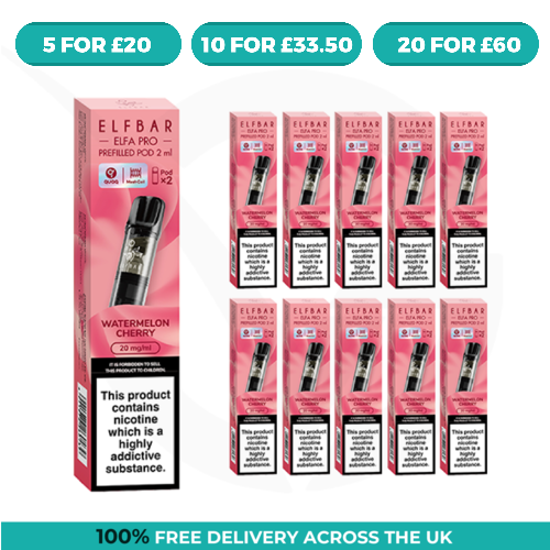 Watermelon Cherry Elfa Pro Prefilled Pods by Elf Bar