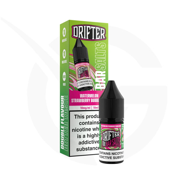 Watermelon Strawberry Bubblegum 10ml Nic Salt E-Liquid By Drifter