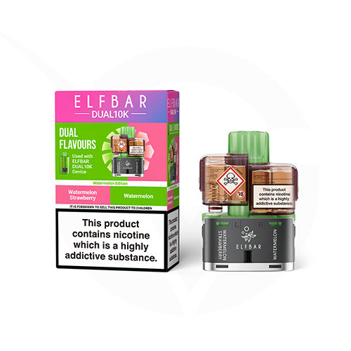 Watermelon Edition Prefilled Pods By Elf Bar Dual 10k + Refilled Containers