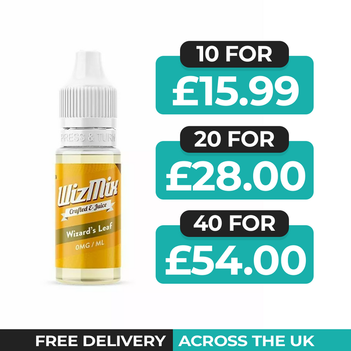 Wizmix Wizard's Leaf 10ml E-Liquid - Pack of 10, 20 & 40