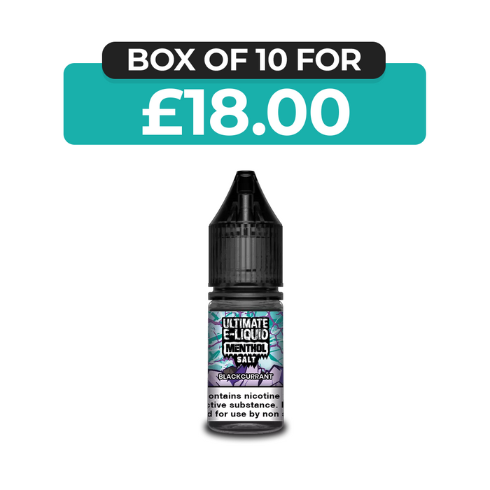 Blackcurrant Menthol 10ml Nic Salt E-Liquid by  Ultimate Juice