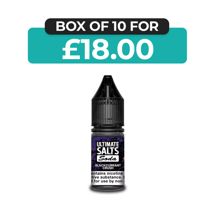 Blackcurrant Crush Soda 10ml Nic Salt E-Liquid by Ultimate Juice
