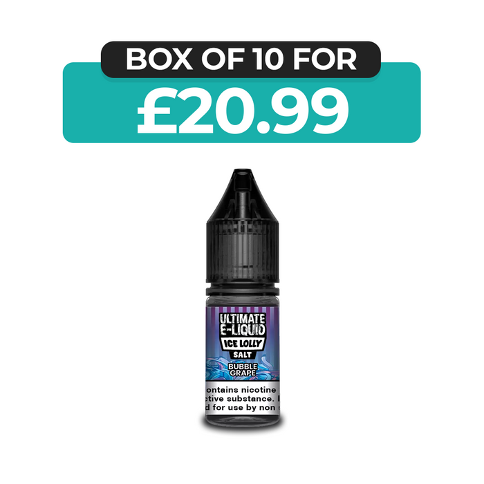 Bubble Grape Ice Lolly 10ml Nic Salt E-Liquid by Ultimate Juice
