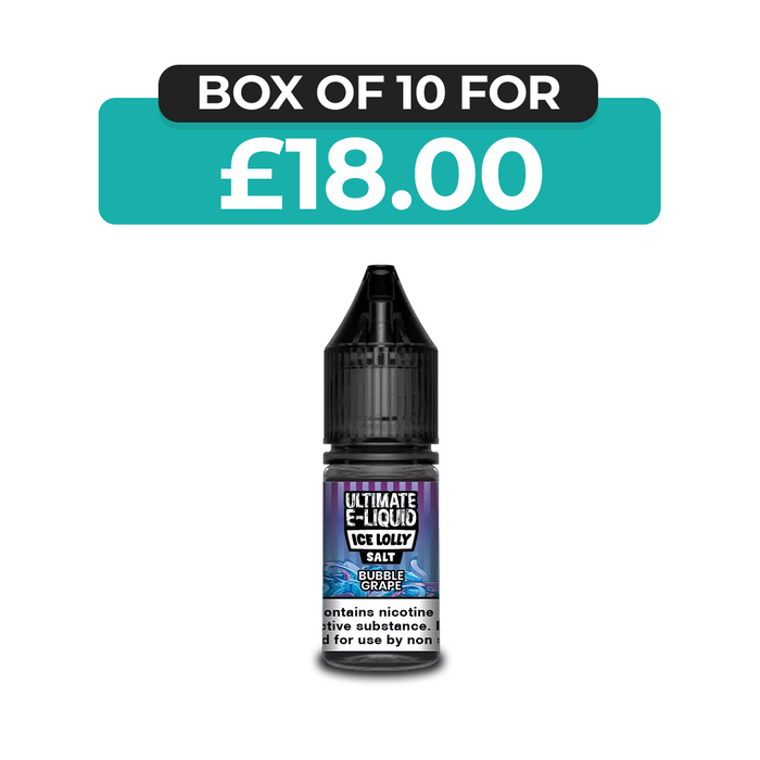Bubble Grape Ice Lolly 10ml Nic Salt E-Liquid by Ultimate Juice