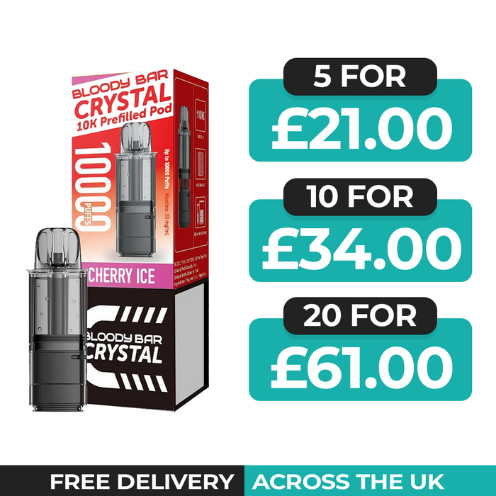 Bloody Bar Crystal 10k Cherry Ice Refill Pods