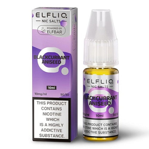 Blackcurrant Aniseed Blackcurrant Aniseed 10ml Elfliq Nic Salt E-Liquid by Elf Bar