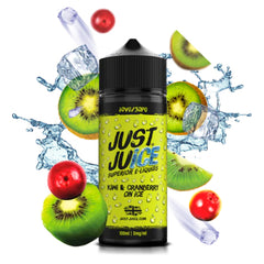 Kiwi & Cranberry On Ice Shortfill E-liquid by Just Juice