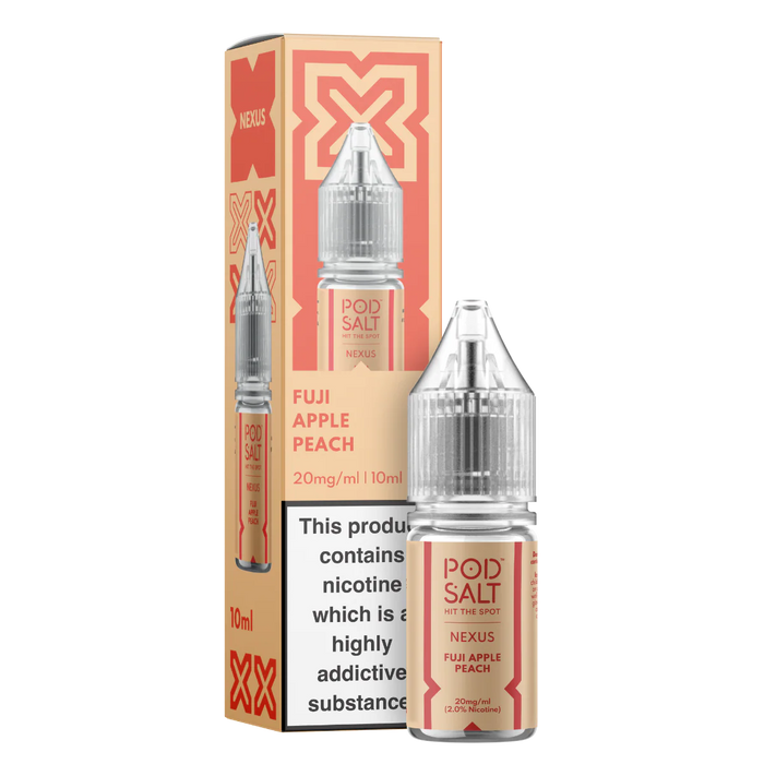 Fuji Apple Peach 10ml Nic Salt E-liquid by Pod Salt Nexus