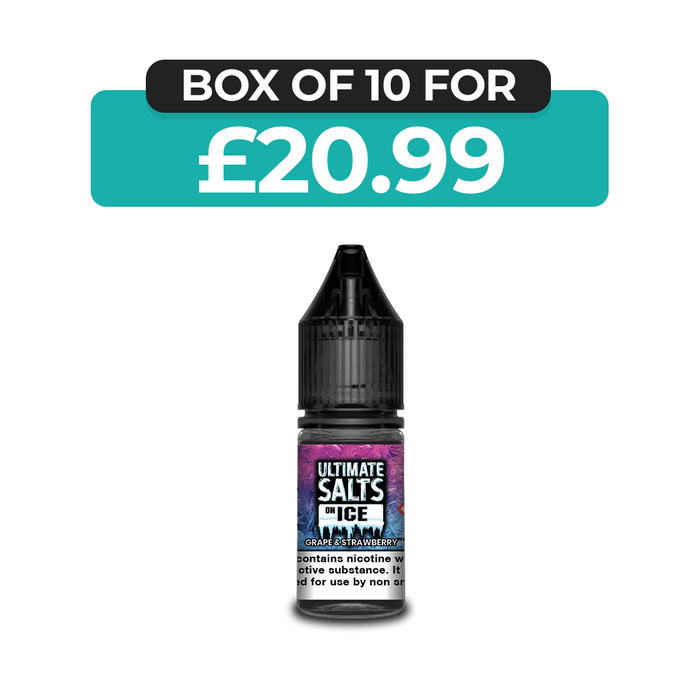 Grape & Strawberry On Ice 10ml Nic Salt E-Liquid by Ultimate Juice