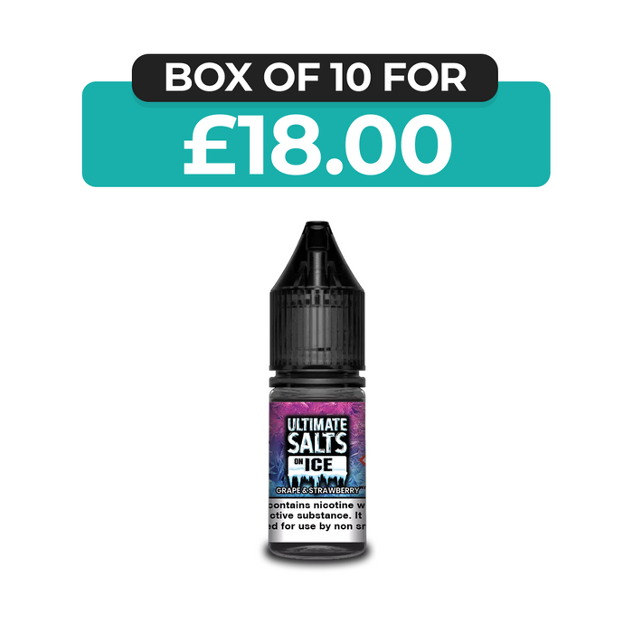 Grape & Strawberry On Ice 10ml Nic Salt E-Liquid by Ultimate Juice