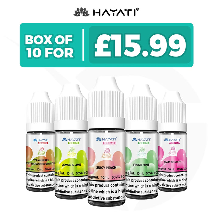 Hayati pro max Nic Salt Pack of 10