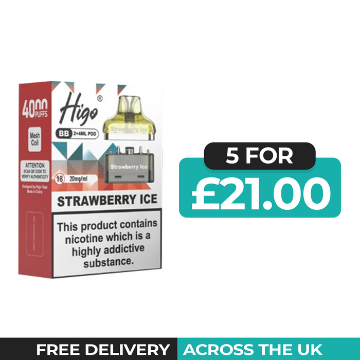 Higo BB 4000 Strawberry Ice Refill Pods