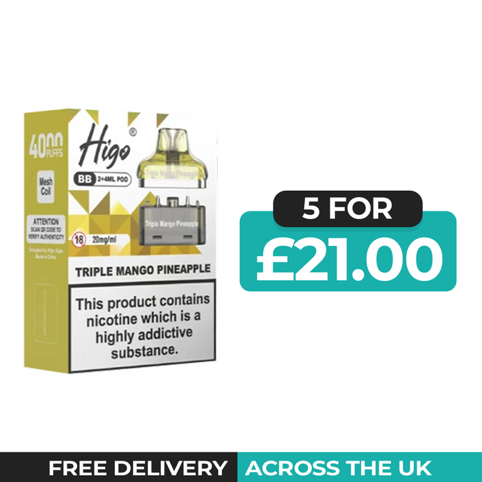 Higo BB 4000 Triple Mango Pineapple Refill Pods