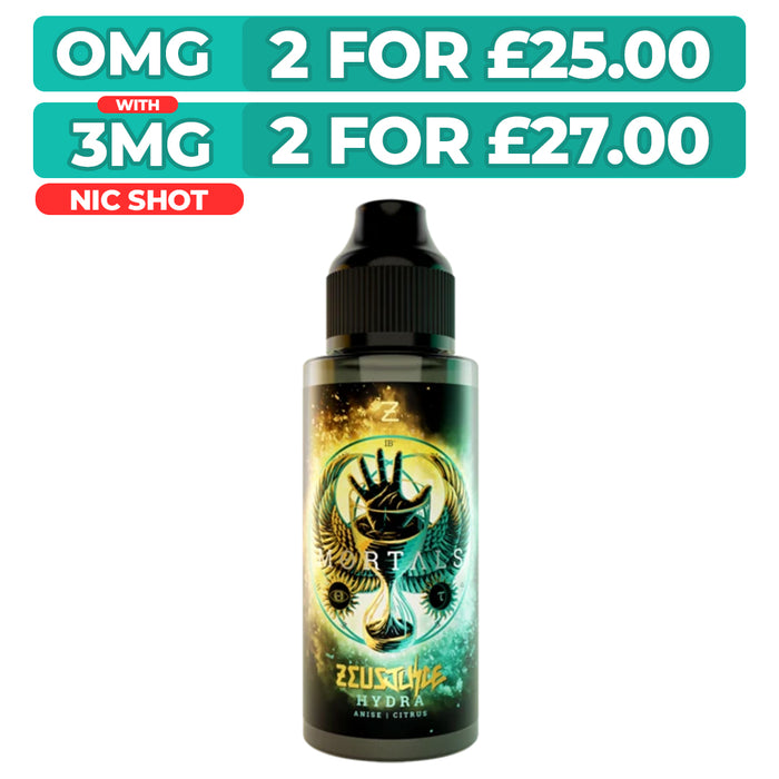 Mortals Hydra 100ml Shortfill E-Liquid by Zeus Juice