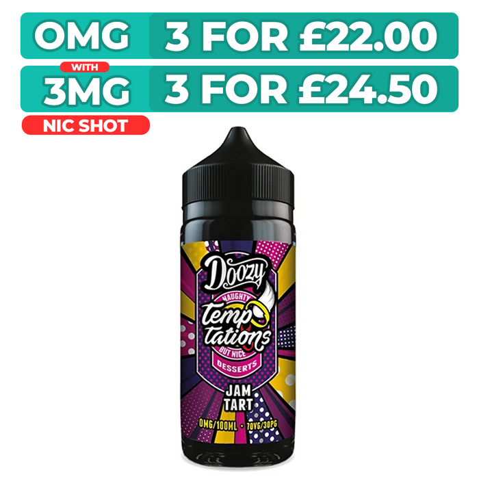 Doozy Temptations Jam Tart 100ml Shortfill E-Liquid