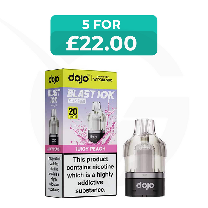 Juicy Peach Dojo Blast 10000 Refill Pack