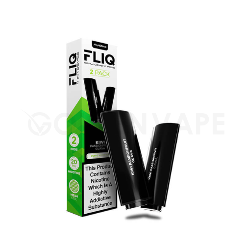 Kiwi Passionfruit Guava Prefilled Pods By Avomi Fliq - Golden Vape